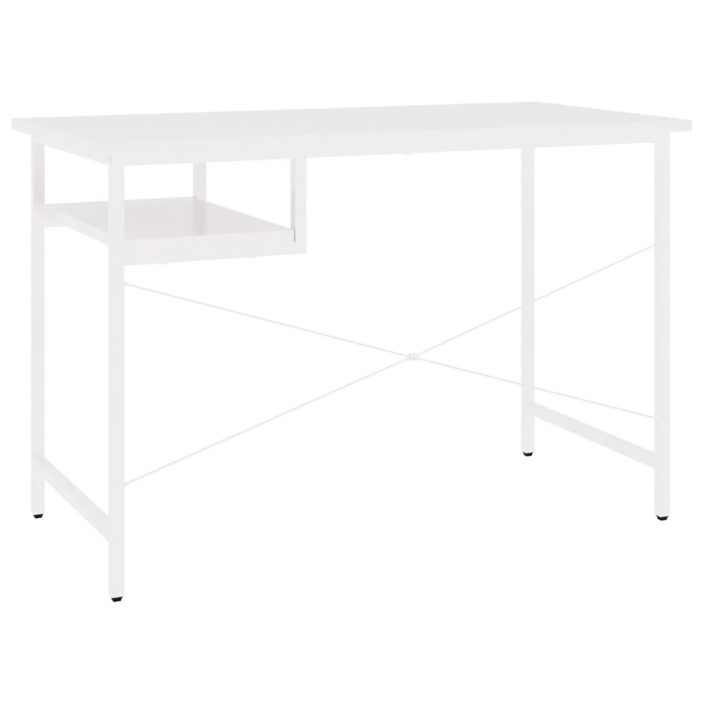 Tietokonepöytä valkoinen 105x55x72 cm MDF/metalli - Sisustajankoti.fi
