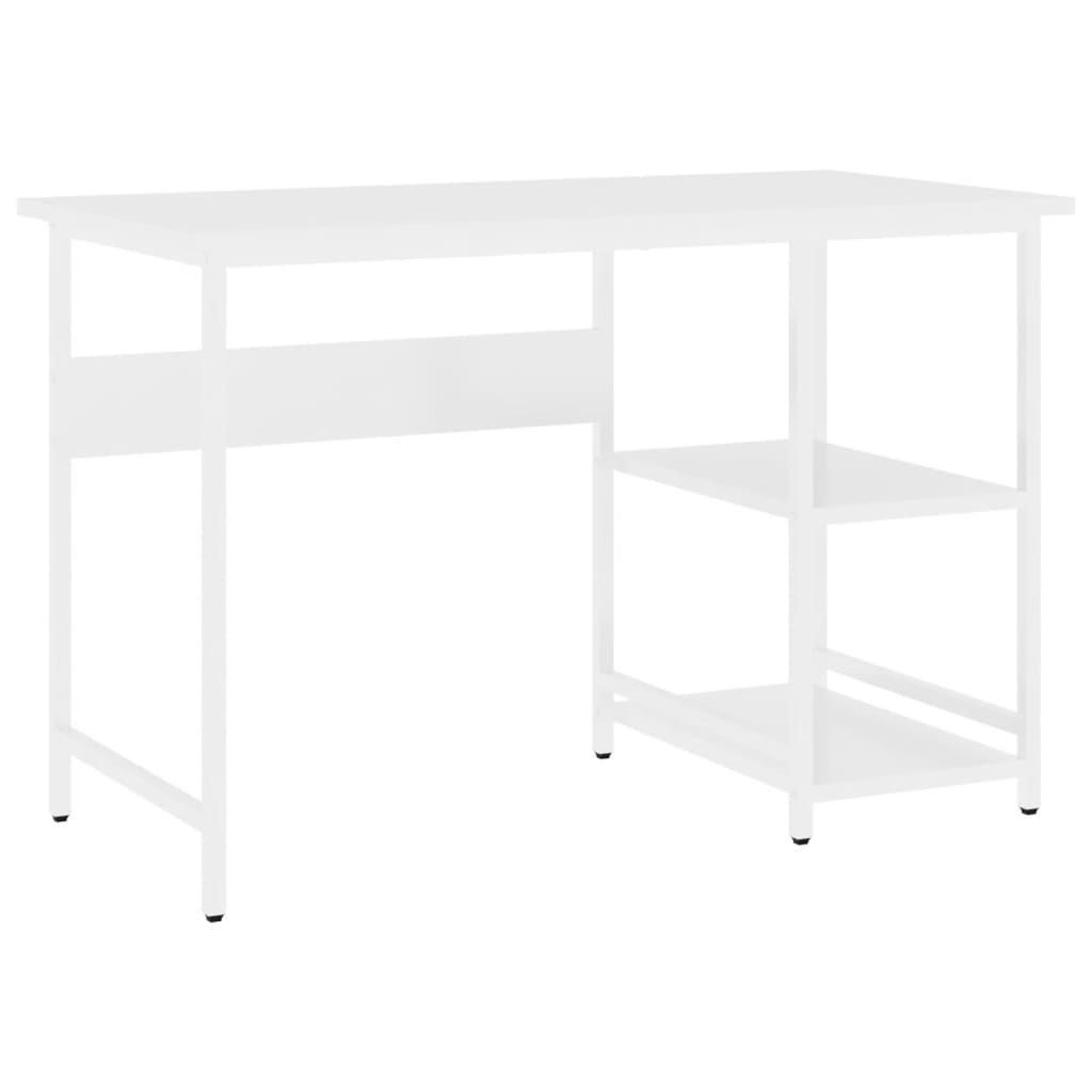 Tietokonepöytä valkoinen 105x55x72 cm MDF/metalli - Sisustajankoti.fi