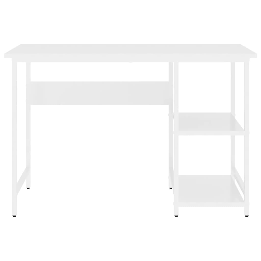 Tietokonepöytä valkoinen 105x55x72 cm MDF/metalli - Sisustajankoti.fi