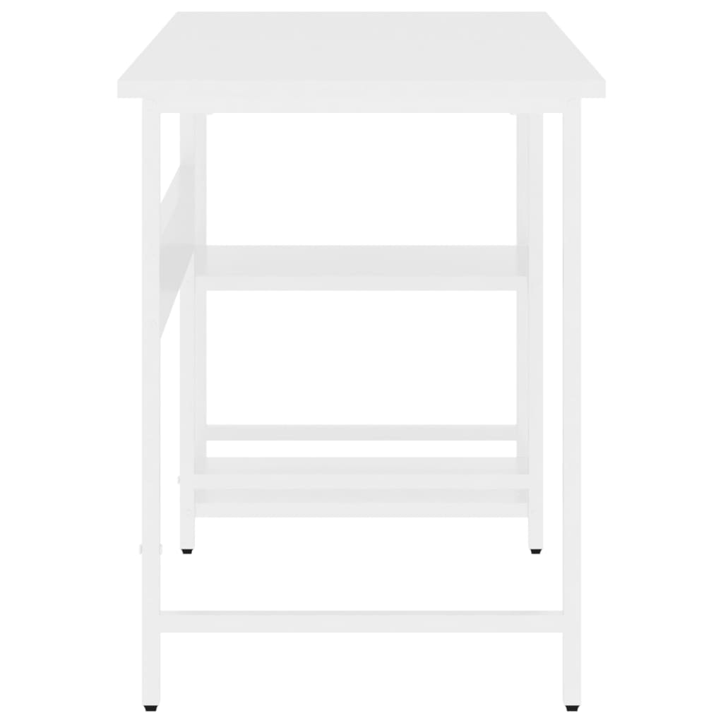 Tietokonepöytä valkoinen 105x55x72 cm MDF/metalli - Sisustajankoti.fi