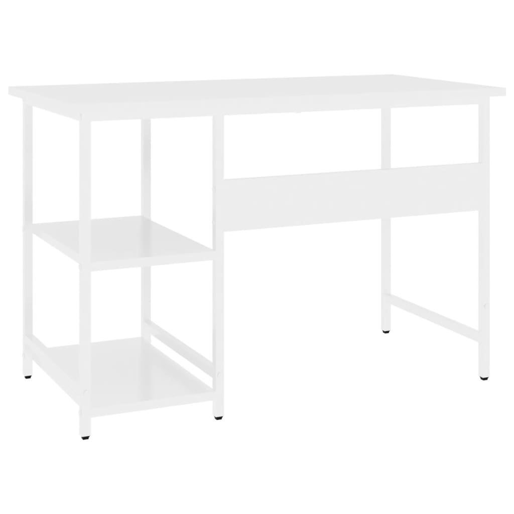 Tietokonepöytä valkoinen 105x55x72 cm MDF/metalli - Sisustajankoti.fi