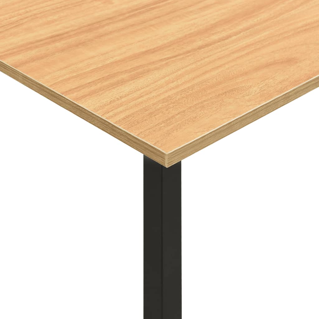 Tietokonepöytä musta ja vaalea tammi 105x55x72 cm MDF/metalli - Sisustajankoti.fi
