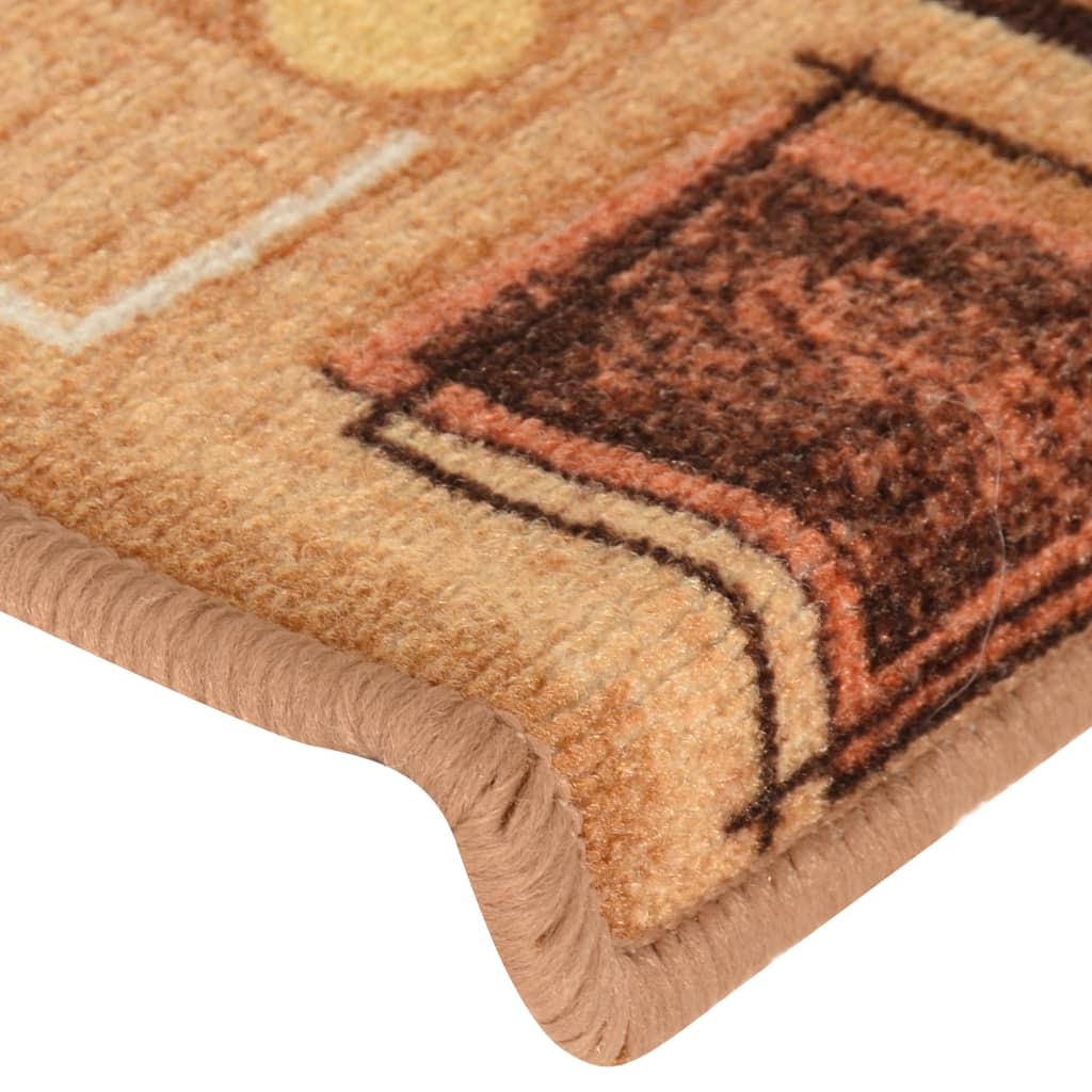 Itsekiinnittyvät porrasmatot 15 kpl 65x25 cm beige - Sisustajankoti.fi