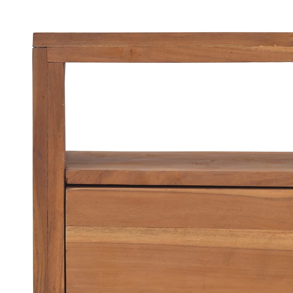 TV-taso renkailla 110x30x40 cm täysi tiikki - Sisustajankoti.fi