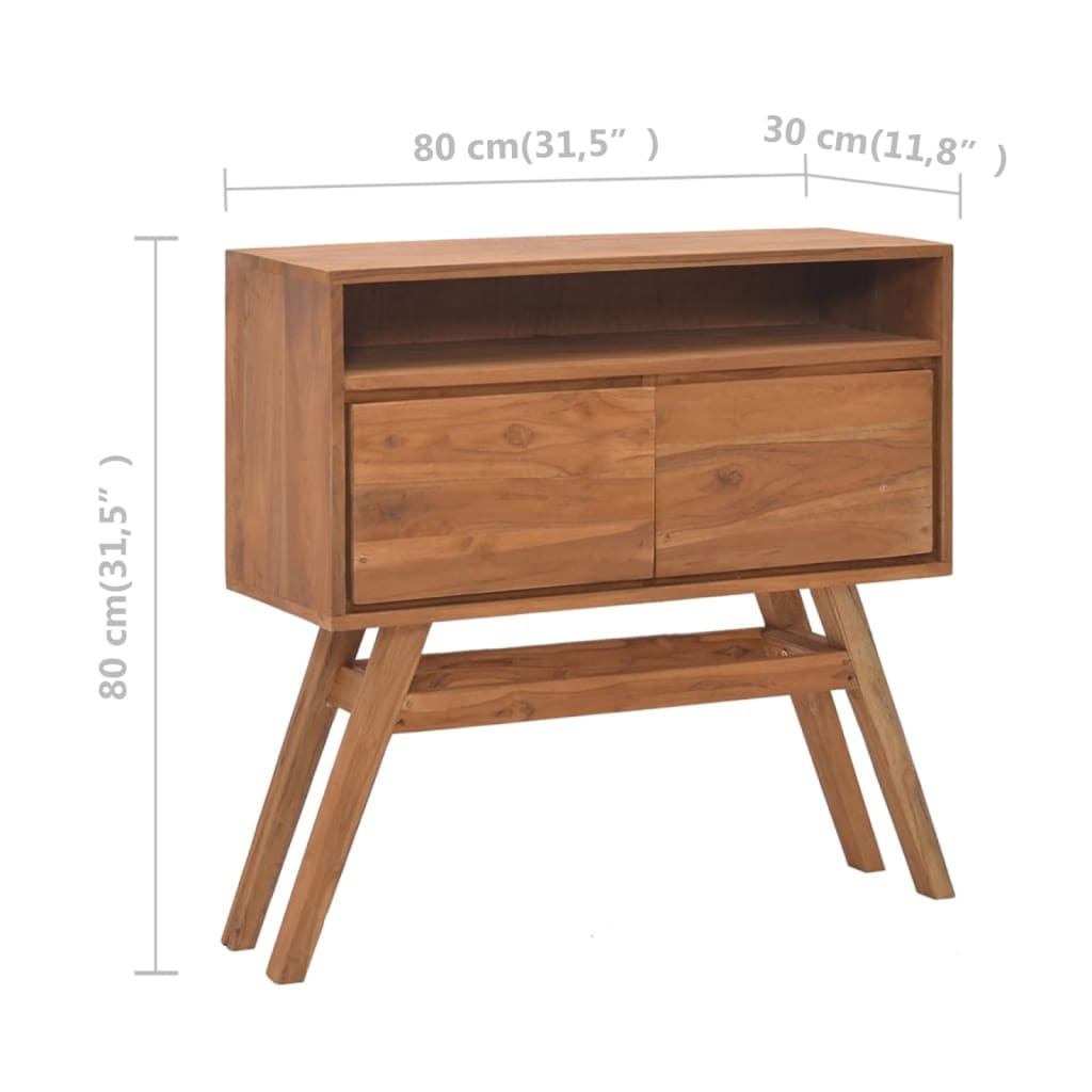Konsolipöytä 80x30x80 cm täysi tiikki - Sisustajankoti.fi