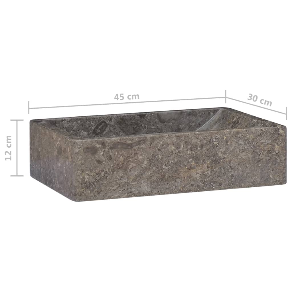 Pesuallas harmaa 45x30x12 cm marmori - Sisustajankoti.fi