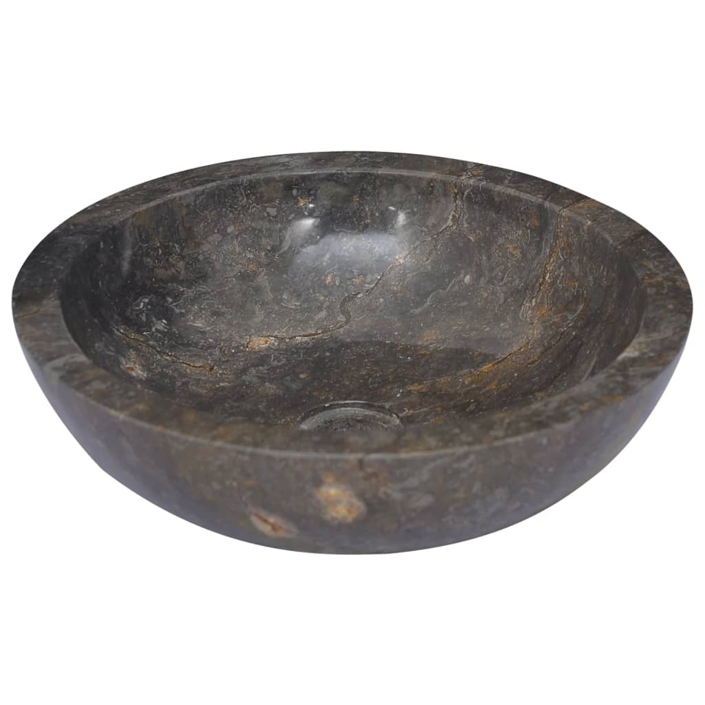 Pesuallas harmaa Ø40x12 cm marmori - Sisustajankoti.fi