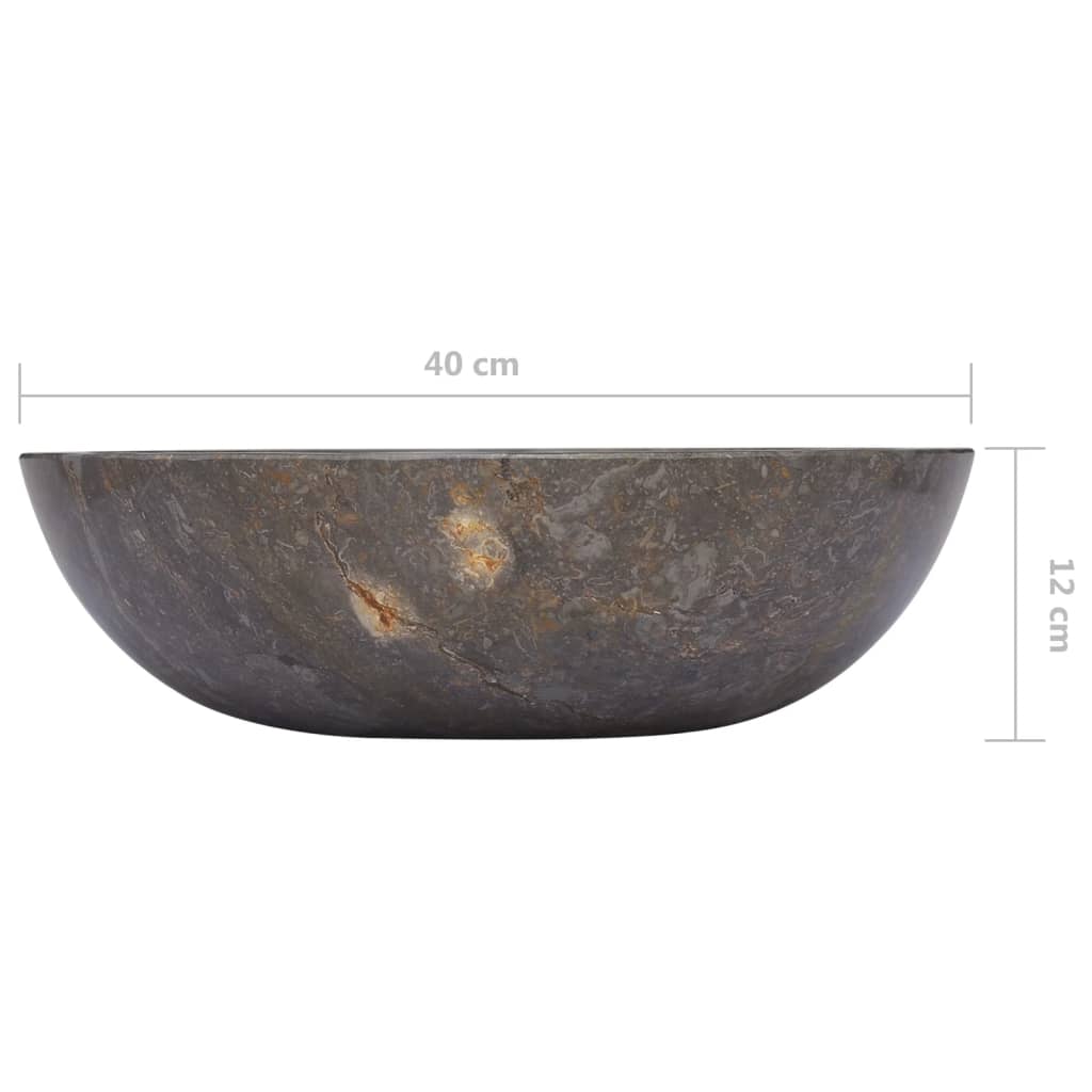 Pesuallas harmaa Ø40x12 cm marmori - Sisustajankoti.fi