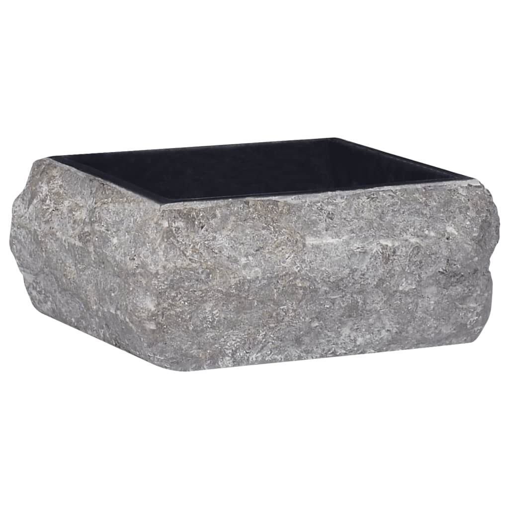 Pesuallas musta 30x30x13 cm marmori - Sisustajankoti.fi