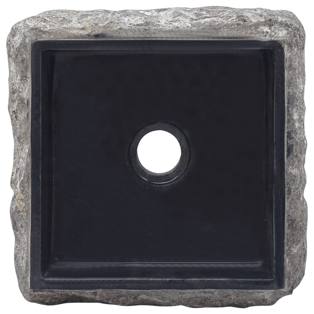 Pesuallas musta 30x30x13 cm marmori - Sisustajankoti.fi