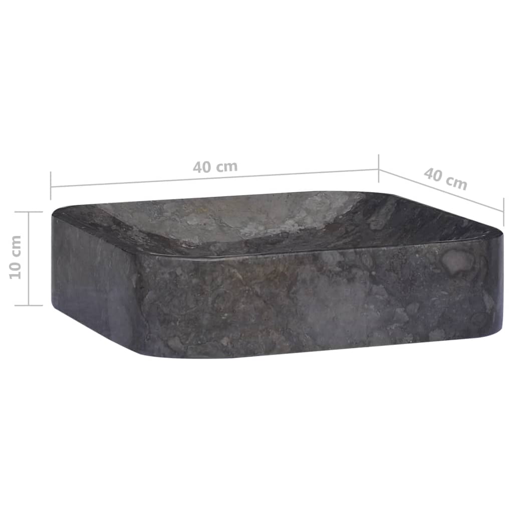 Pesuallas musta 40x40x10 cm marmori - Sisustajankoti.fi
