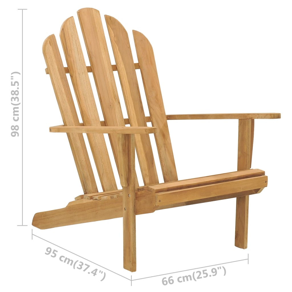 Adirondack tuoli täysi tiikki - Sisustajankoti.fi