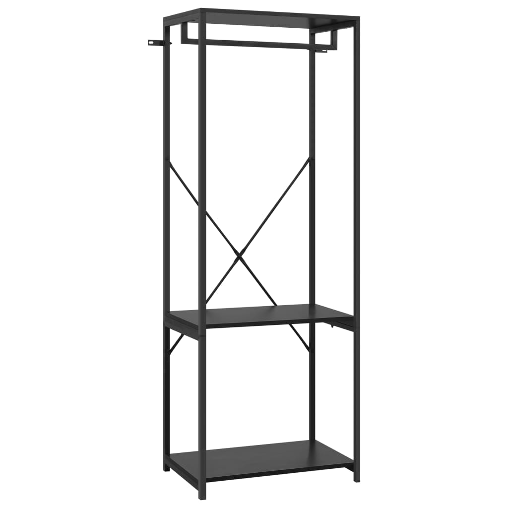 Vaatekaappi musta 60x40x167 cm metalli ja - Sisustajankoti.fi