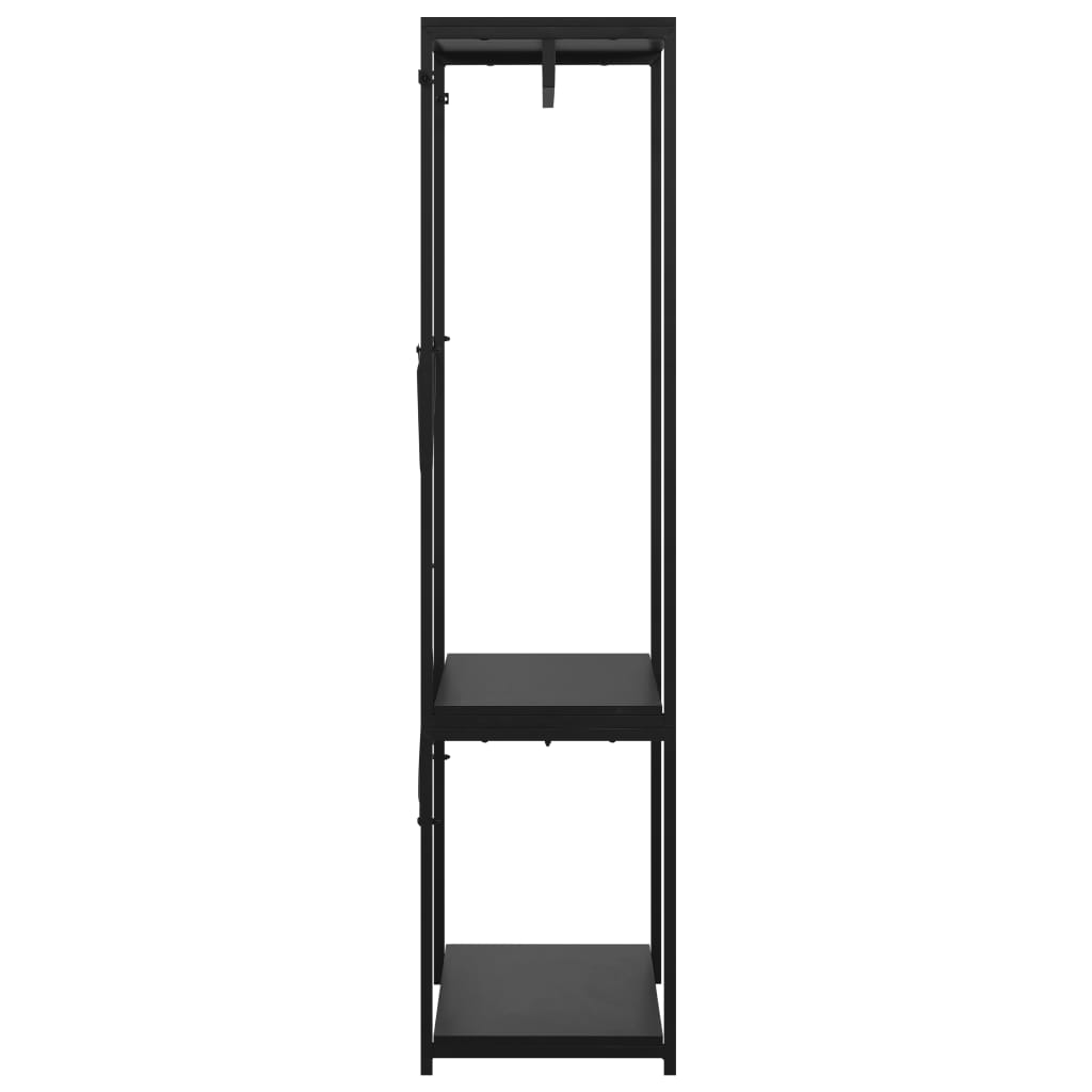 Vaatekaappi musta 60x40x167 cm metalli ja - Sisustajankoti.fi