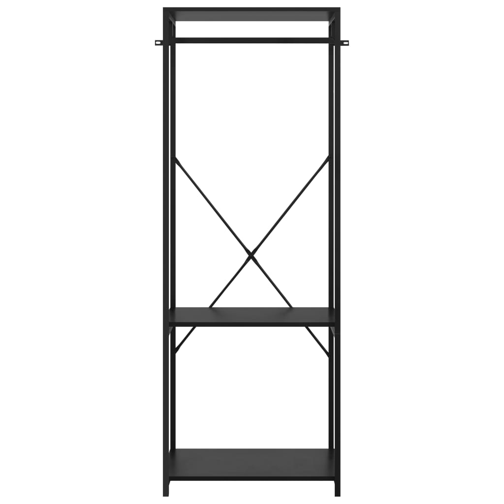 Vaatekaappi musta 60x40x167 cm metalli ja - Sisustajankoti.fi