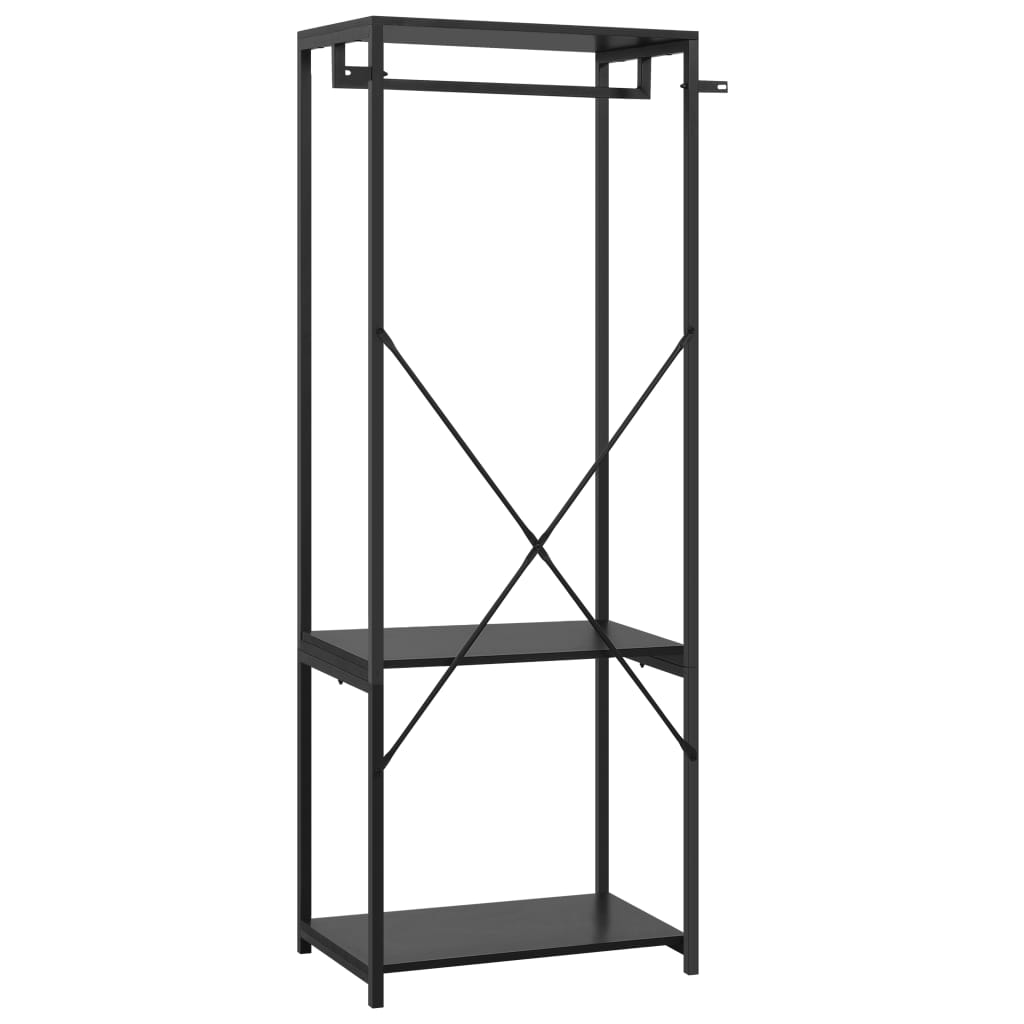 Vaatekaappi musta 60x40x167 cm metalli ja - Sisustajankoti.fi