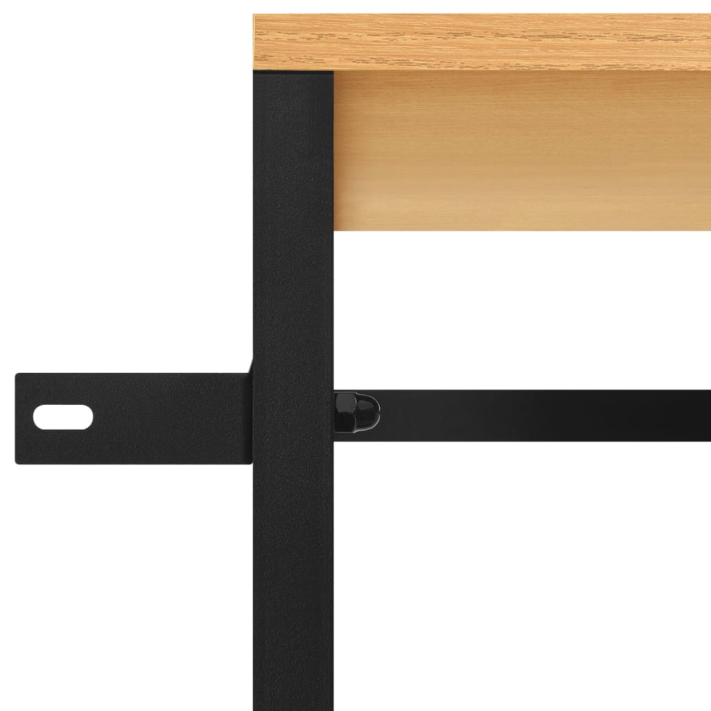 Vaatekaappi musta ja tammi 110x40x167 cm metalli ja - Sisustajankoti.fi