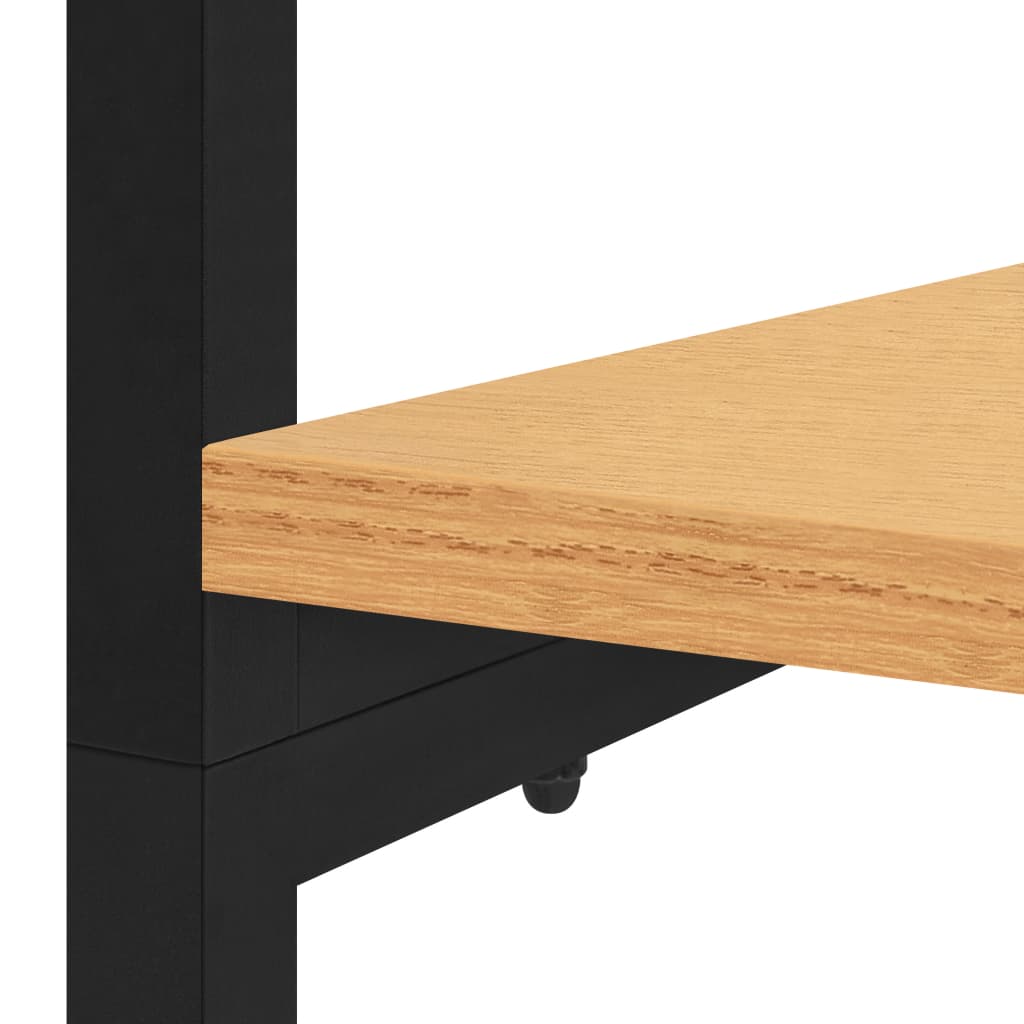 Vaatekaappi musta ja tammi 110x40x167 cm metalli ja - Sisustajankoti.fi