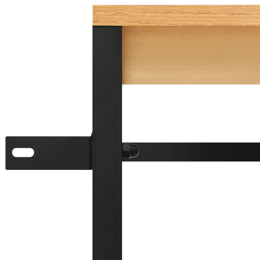 Vaatekaappi musta ja tammi 90x40x213 cm metalli ja - Sisustajankoti.fi