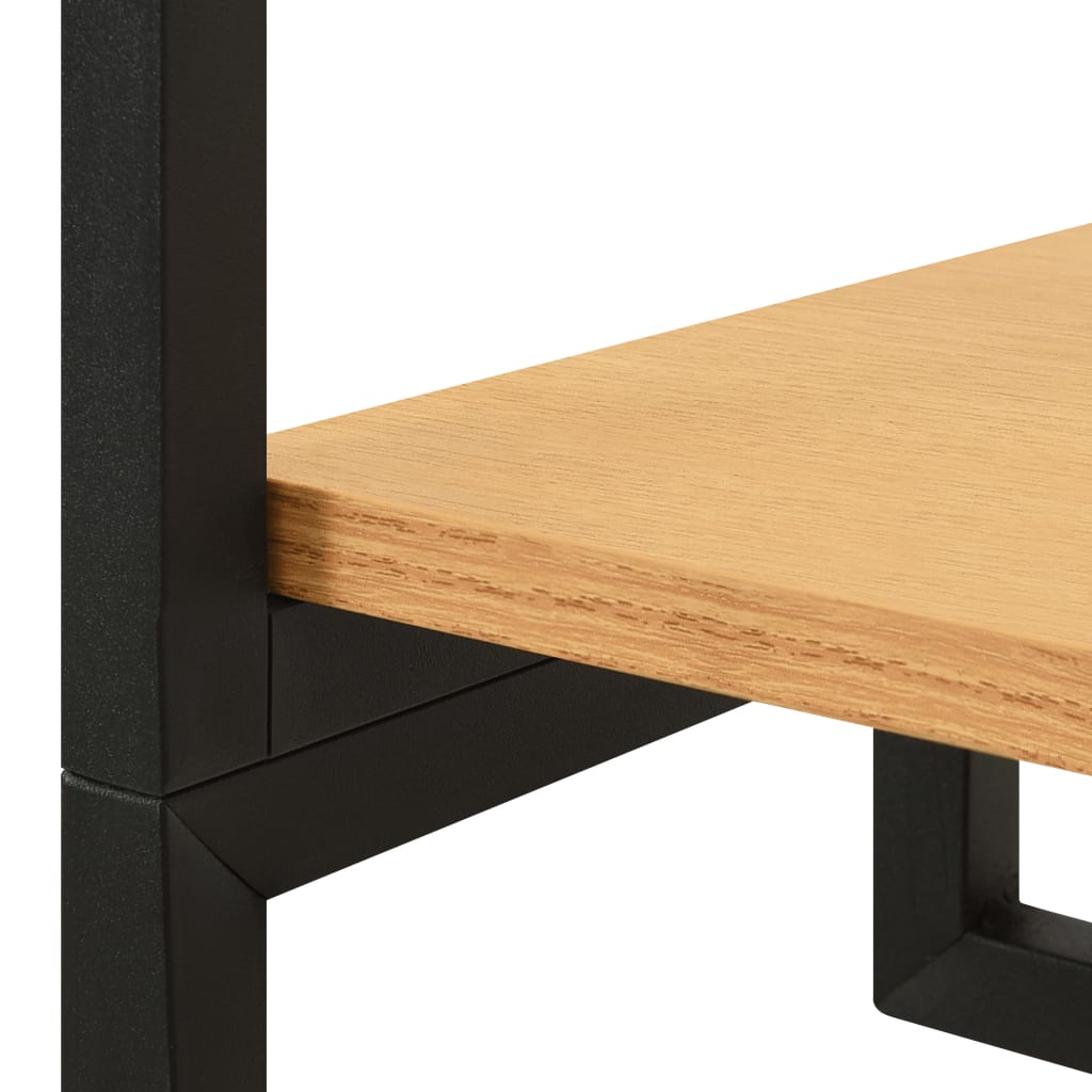 Vaatekaappi musta ja tammi 90x40x213 cm metalli ja - Sisustajankoti.fi