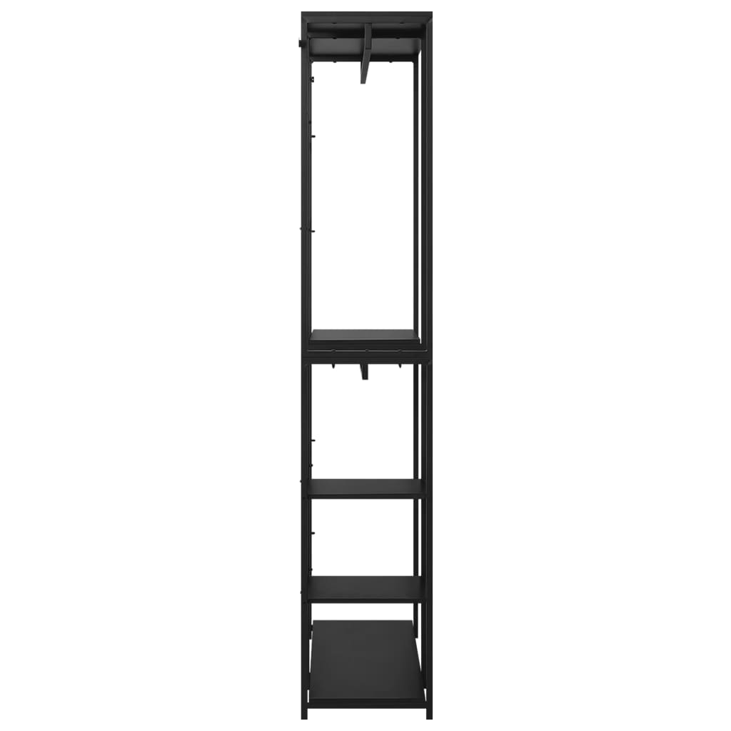 Vaatekaappi musta 90x40x213 cm metalli ja - Sisustajankoti.fi