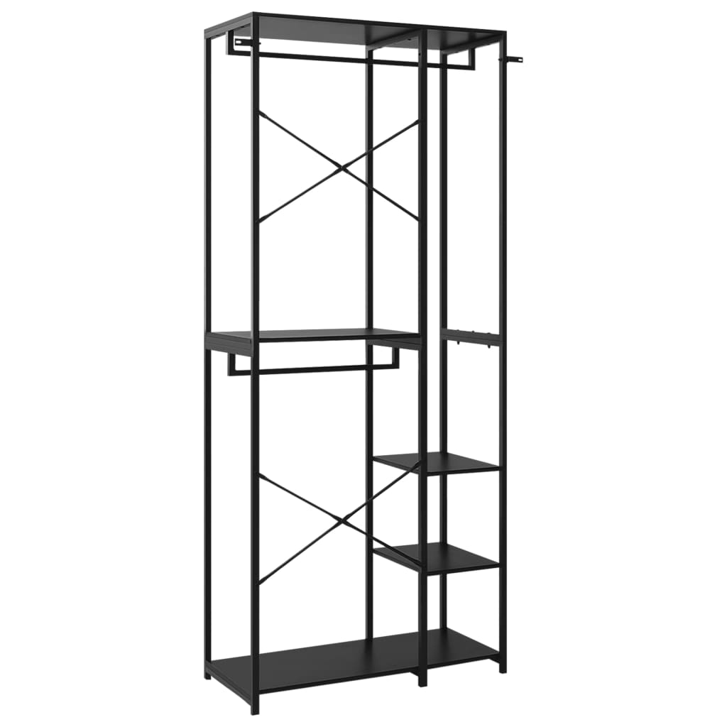 Vaatekaappi musta 90x40x213 cm metalli ja - Sisustajankoti.fi