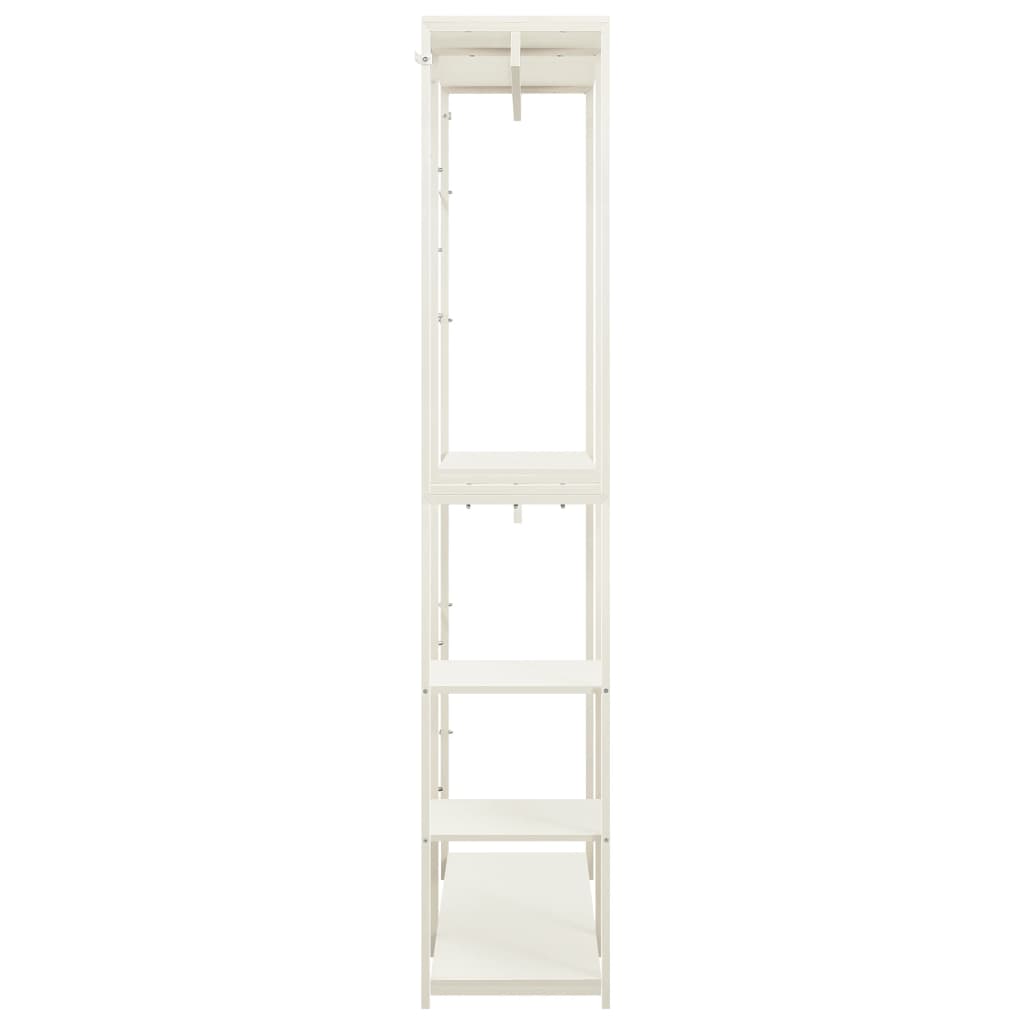 Vaatekaappi valkoinen 90x40x213 cm metalli ja - Sisustajankoti.fi
