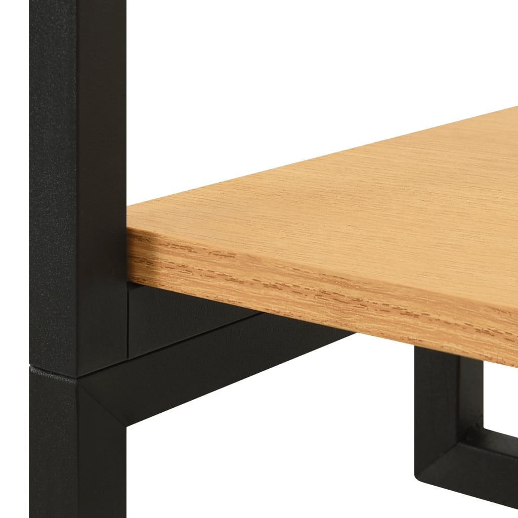 Vaatekaappi musta ja tammi 60x40x213 cm metalli ja - Sisustajankoti.fi