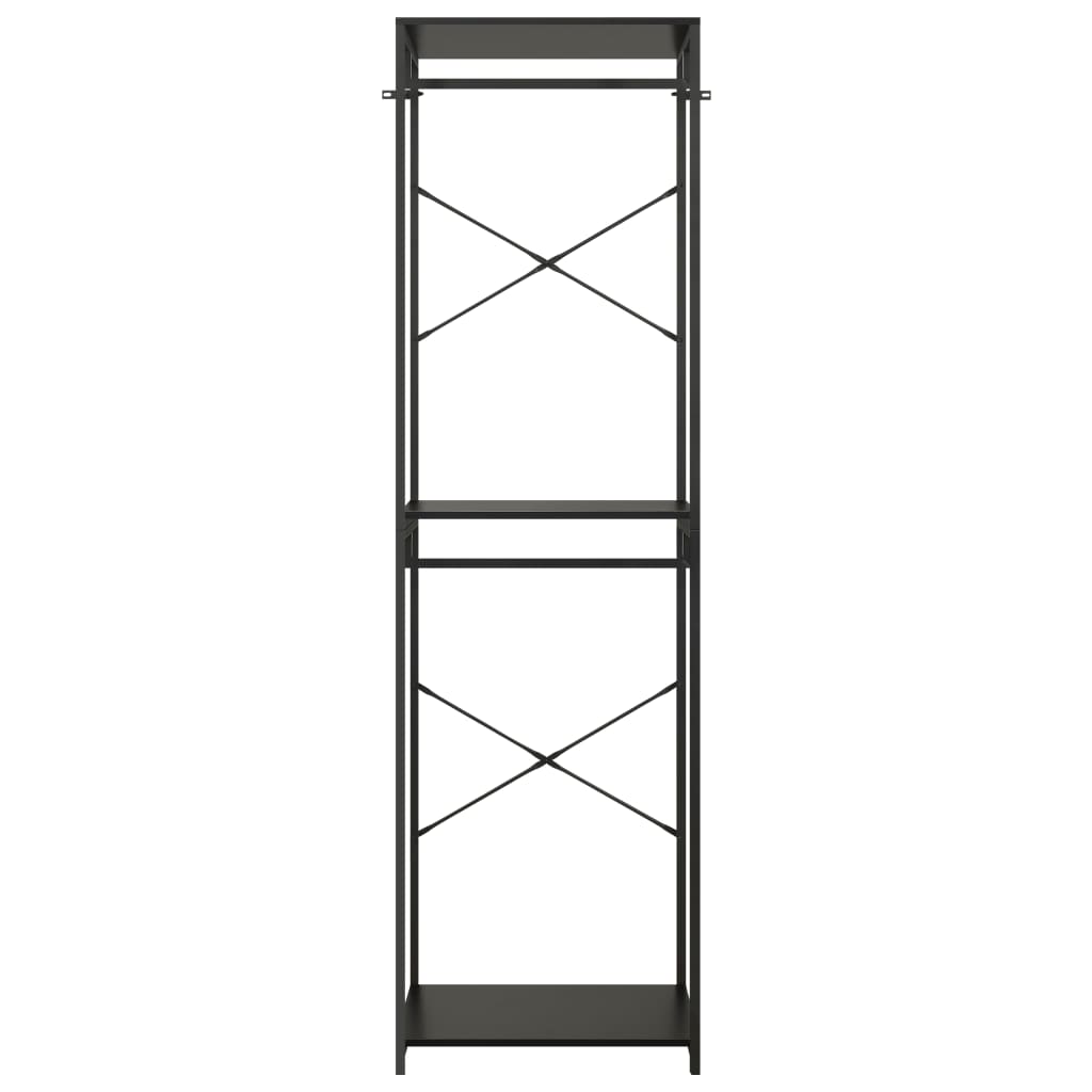 Vaatekaappi musta 60x40x213 cm metalli ja - Sisustajankoti.fi