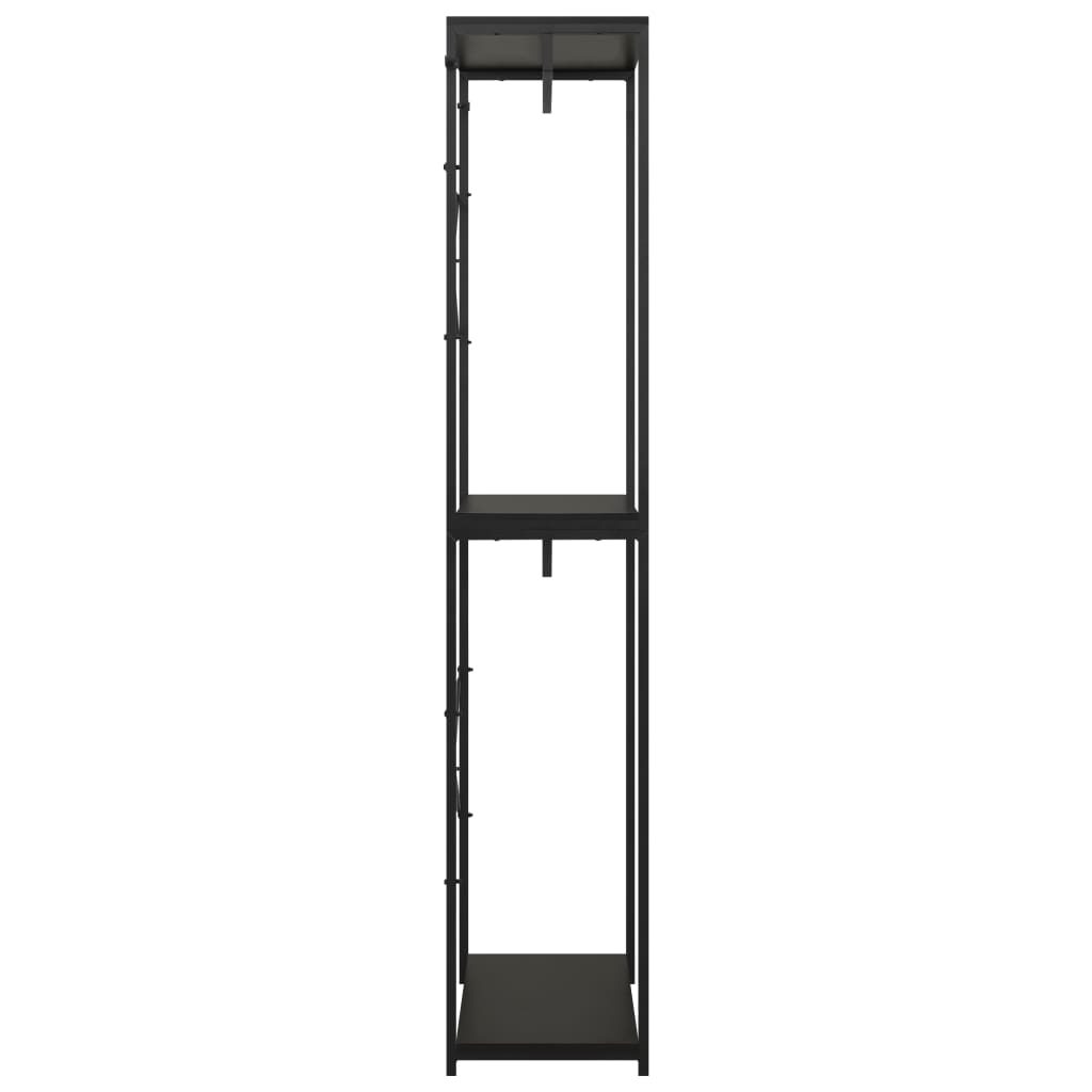 Vaatekaappi musta 60x40x213 cm metalli ja - Sisustajankoti.fi