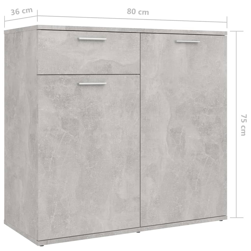 Senkki betoninharmaa 80x36x75 cm - Sisustajankoti.fi