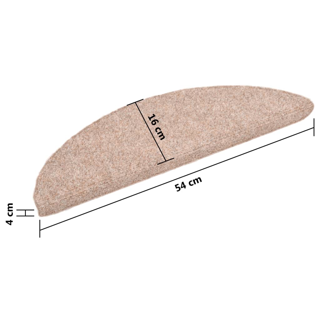 Itsekiinnittyvät porrasmatot 10kpl ruskea 56x17x3 cm neulahuopa - Sisustajankoti.fi