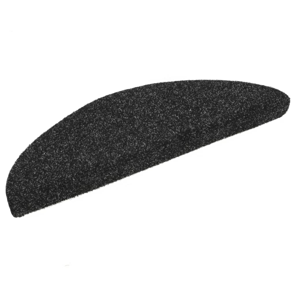 Itsekiinnittyvät porrasmatot 10 kpl musta 56x17x3 cm - Sisustajankoti.fi