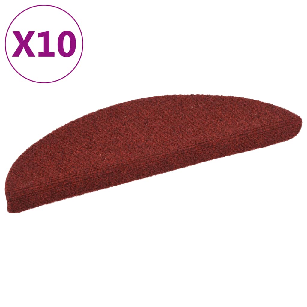 Itsekiinnittyvät porrasmatot 10 kpl pun. 56x17x3 cm neulahuopa - Sisustajankoti.fi