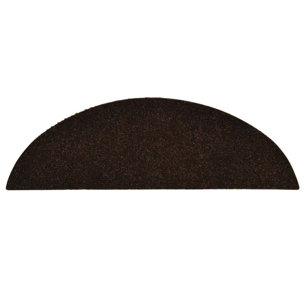 Itsekiinnittyvät porrasmatot 5 kpl ruskea 56x17x3 cm neulahuopa - Sisustajankoti.fi