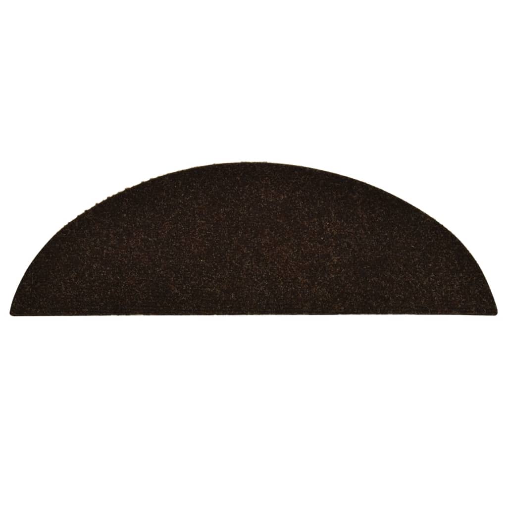 Itsekiinnittyvät porrasmatot 10 kpl ruskea 56x17x3cm neulahuopa - Sisustajankoti.fi