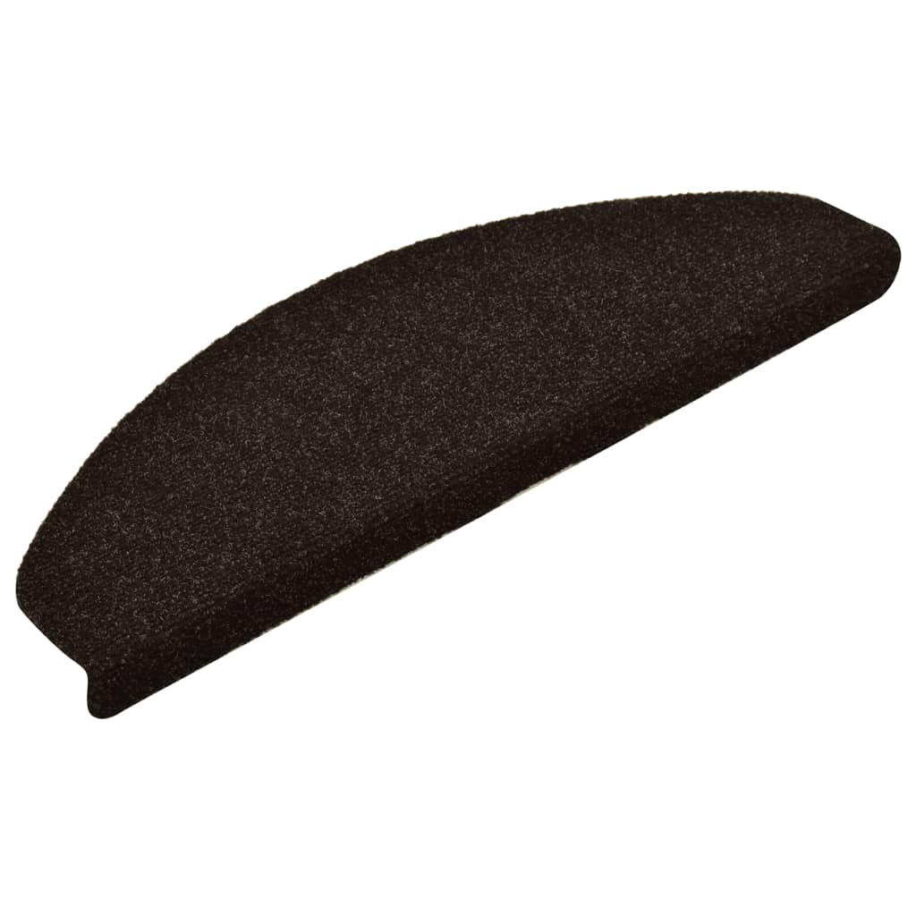 Itsekiinnittyvät porrasmatot 10 kpl ruskea 56x17x3cm neulahuopa - Sisustajankoti.fi