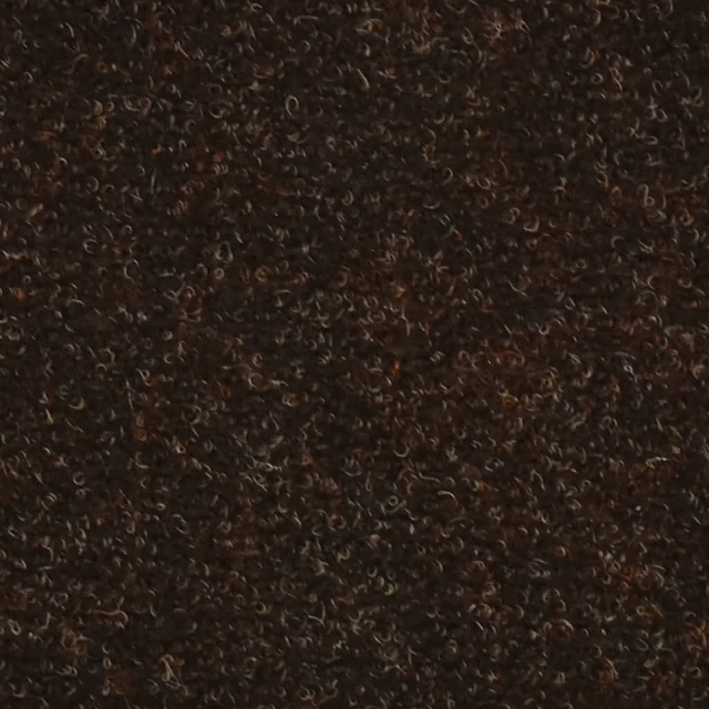 Itsekiinnittyvät porrasmatot 10 kpl ruskea 56x17x3cm neulahuopa - Sisustajankoti.fi