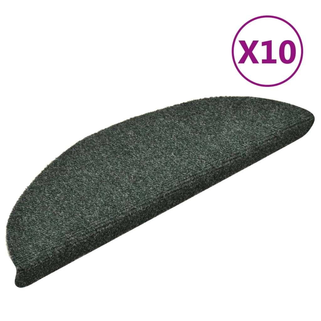 Itsekiinnittyvät porrasmatot 10kpl vihreä 56x17x3 cm neulahuopa - Sisustajankoti.fi