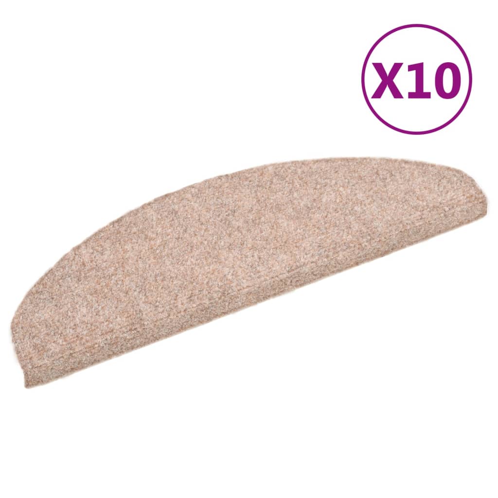 Itsekiinnittyvät porrasmatot 10 kpl ruskea 65x21x4cm - Sisustajankoti.fi