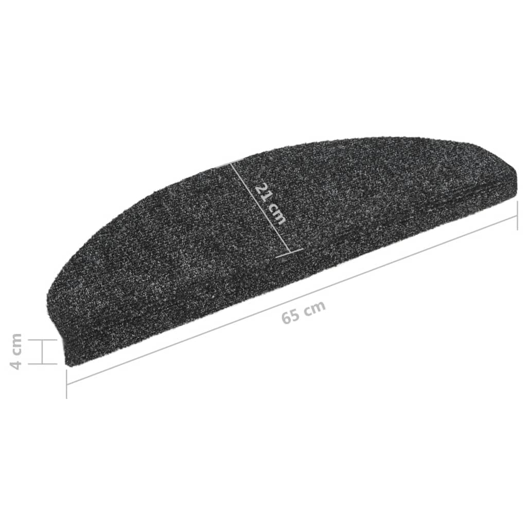Itsekiinnittyvät porrasmatot 10 kpl tummanharmaa 65x21x4 cm - Sisustajankoti.fi