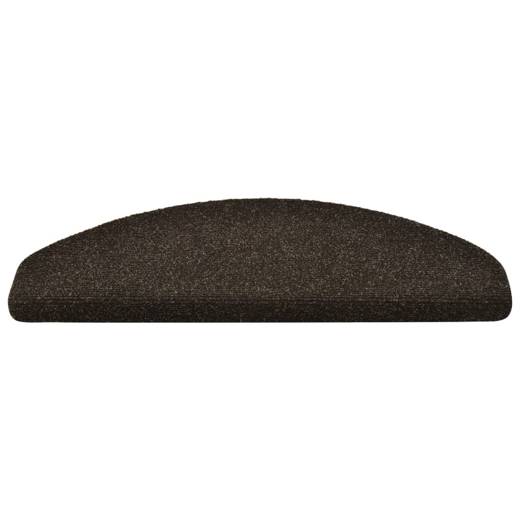 Itsekiinnittyvät porrasmatot 10 kpl tummanruskea 65x21x4 cm - Sisustajankoti.fi