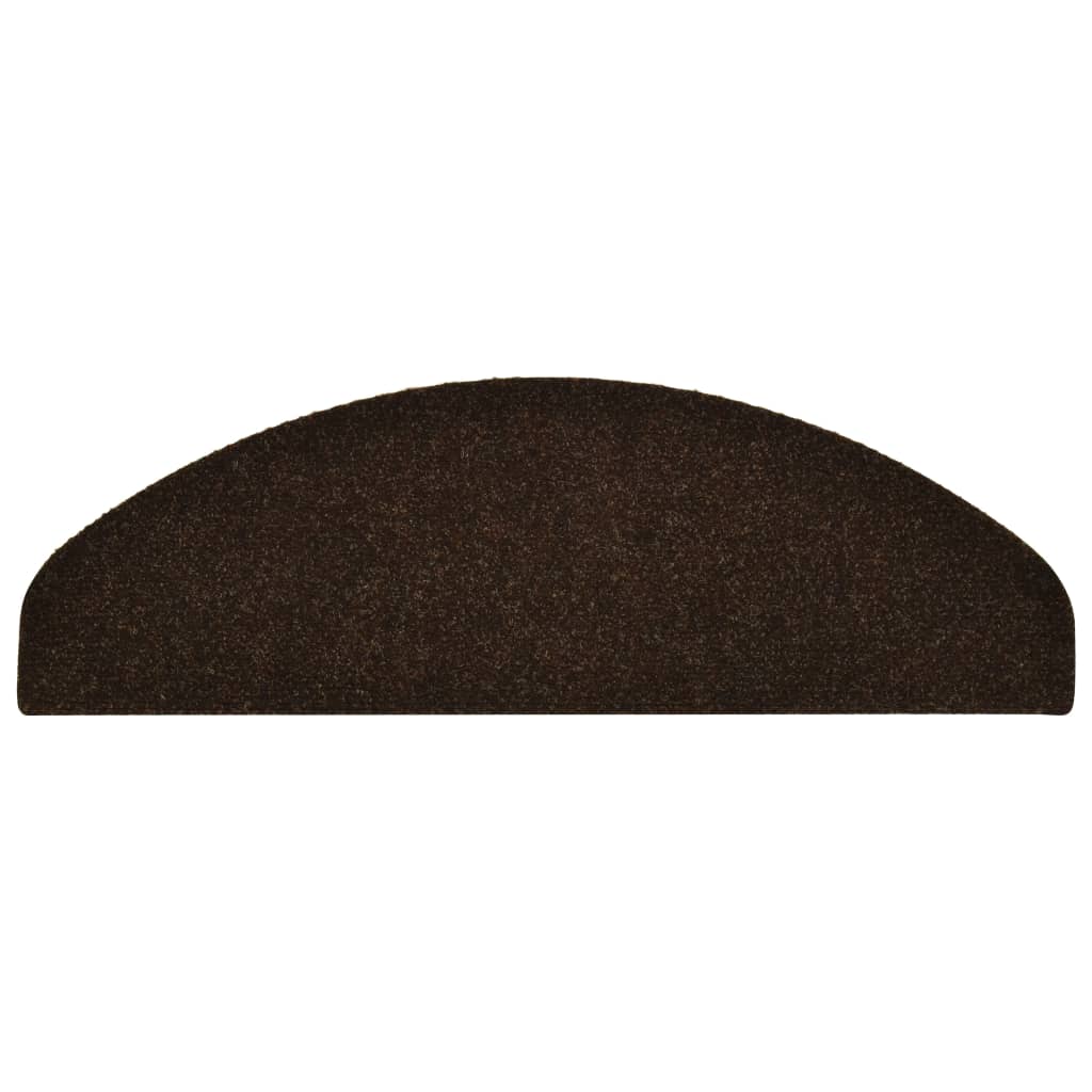 Itsekiinnittyvät porrasmatot 10 kpl ruskea 65x21x4cm neulahuopa - Sisustajankoti.fi