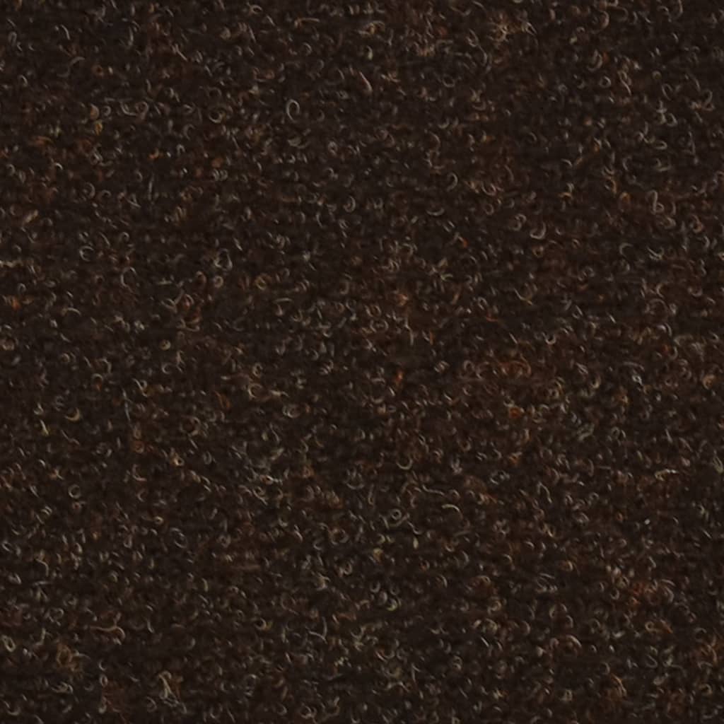 Itsekiinnittyvät porrasmatot 10 kpl ruskea 65x21x4cm neulahuopa - Sisustajankoti.fi
