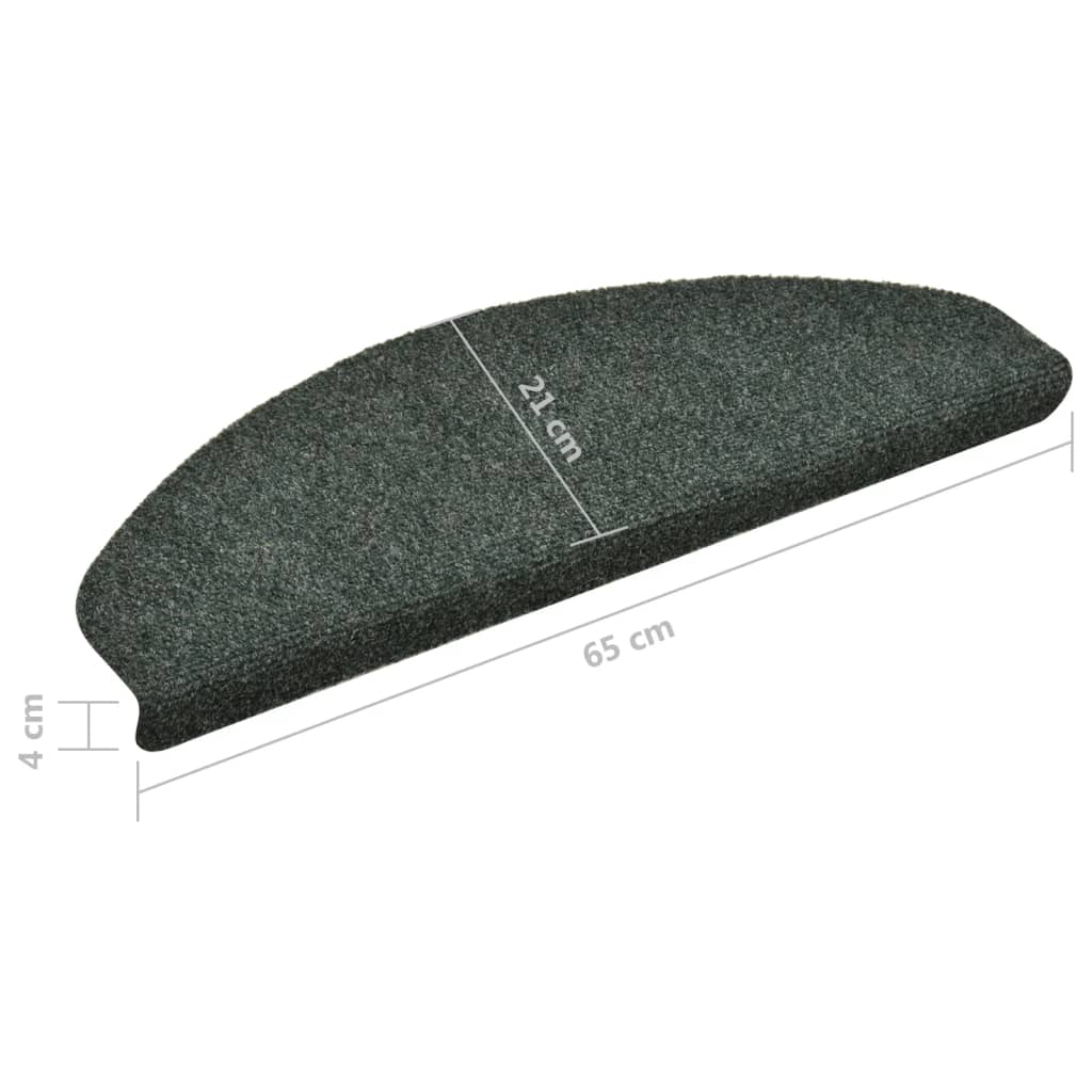 Itsekiinnittyvät porrasmatot 10kpl vihreä 65x21x4 cm neulahuopa - Sisustajankoti.fi