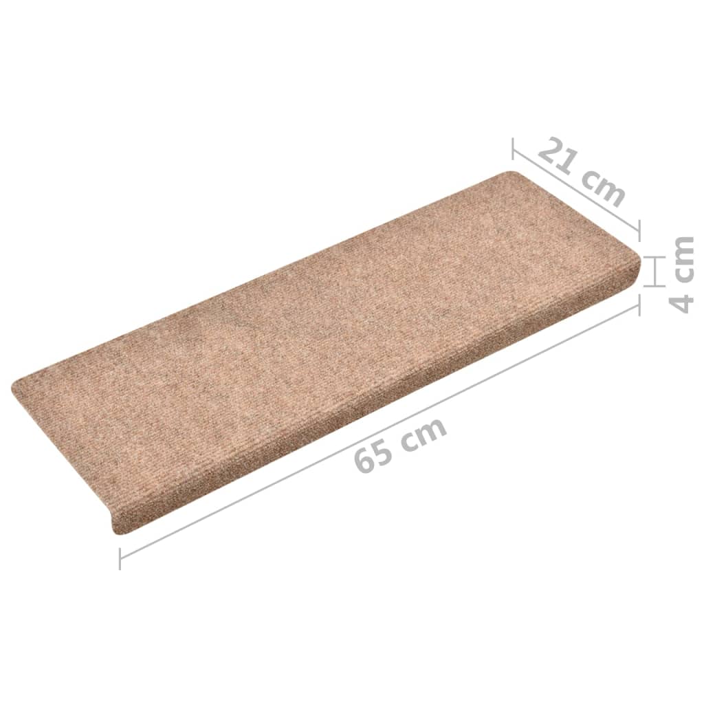 Porrasmatot 10 kpl ruskea 65x25 cm neulahuopa - Sisustajankoti.fi