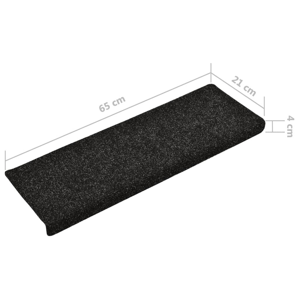 Porrasmatot 10 kpl musta 65x25 cm neulahuopa - Sisustajankoti.fi