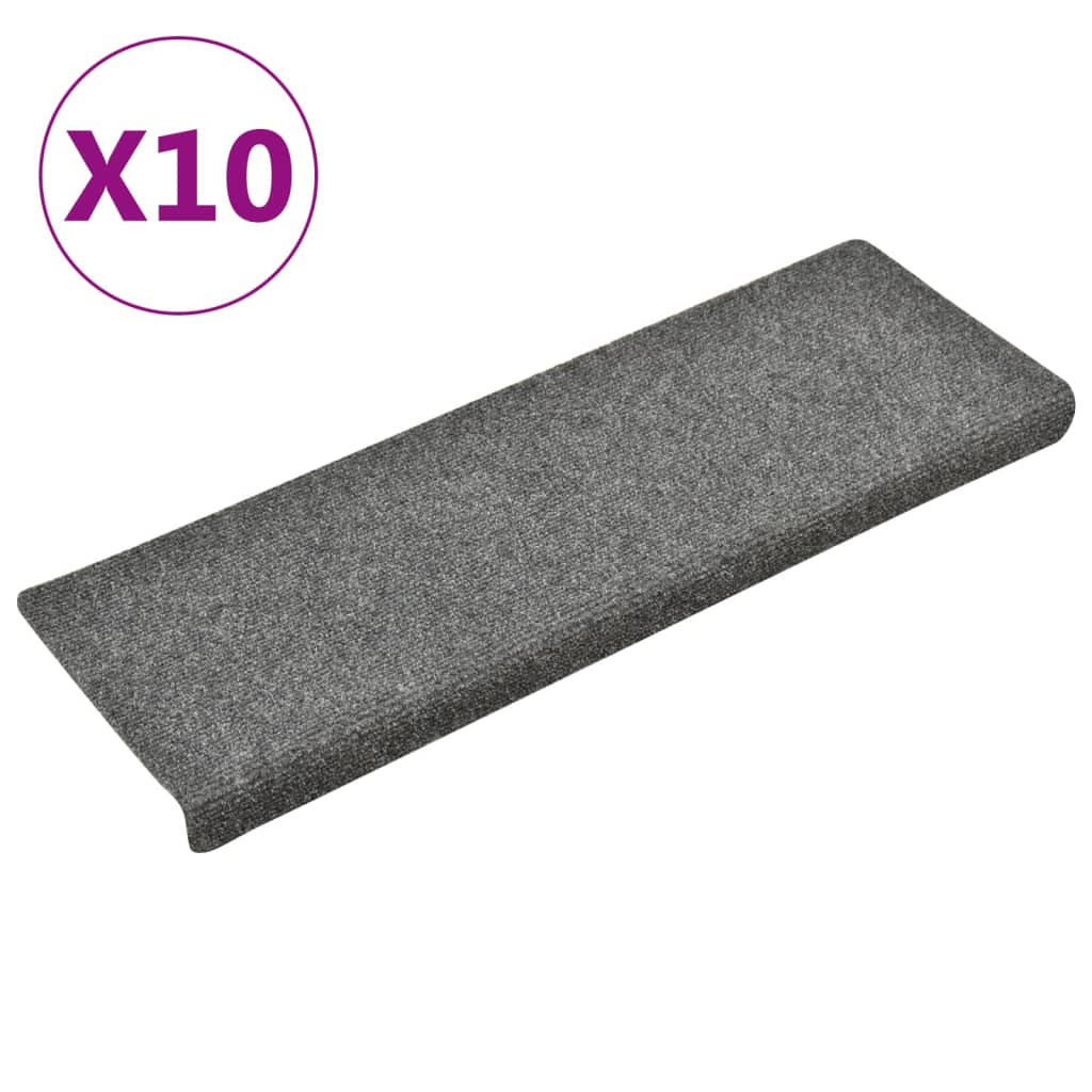 Porrasmatot 10 kpl vaaleanharmaa 65x25 cm neulahuopa - Sisustajankoti.fi