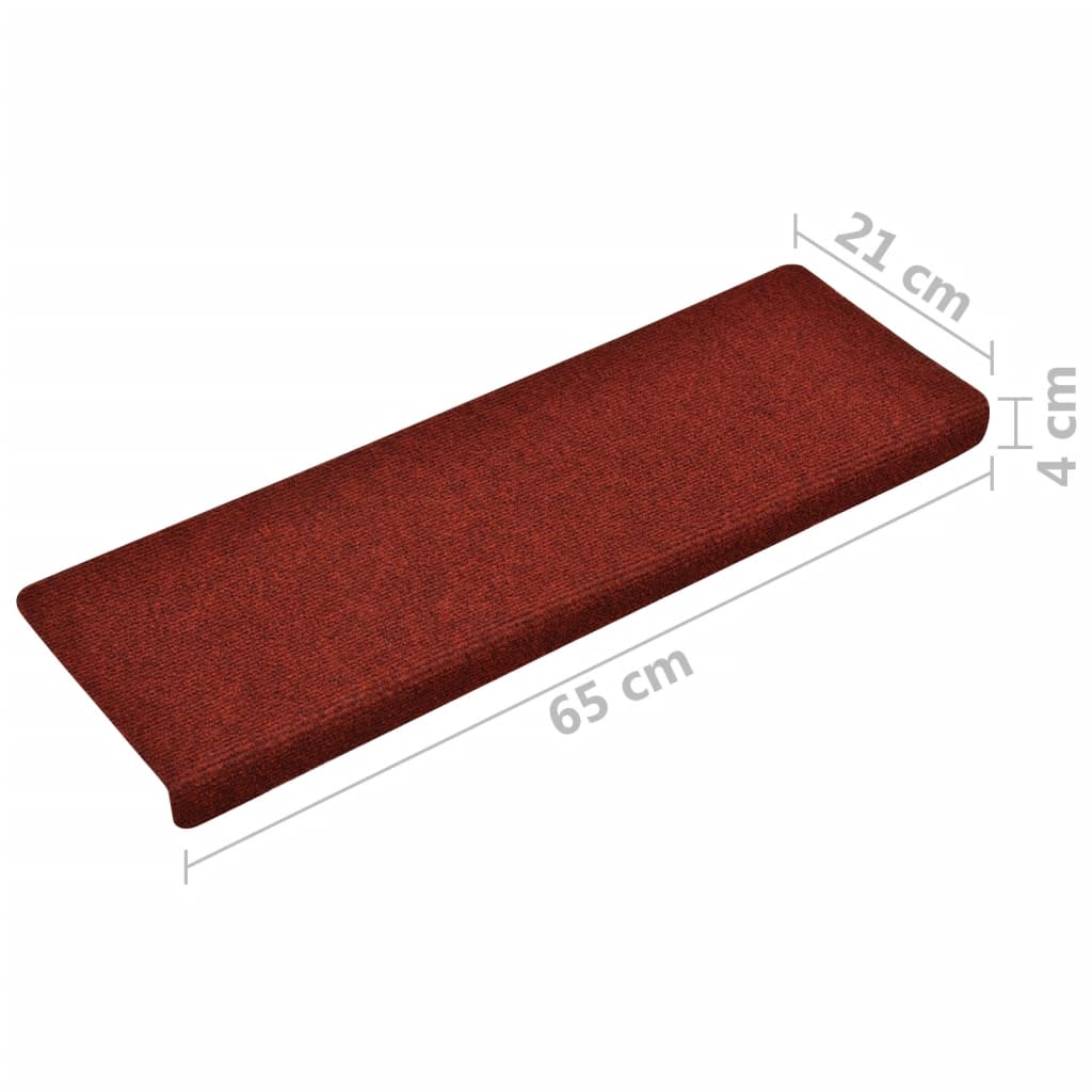 Porrasmatot 5 kpl viininpunainen 65x25 cm neulahuopa - Sisustajankoti.fi