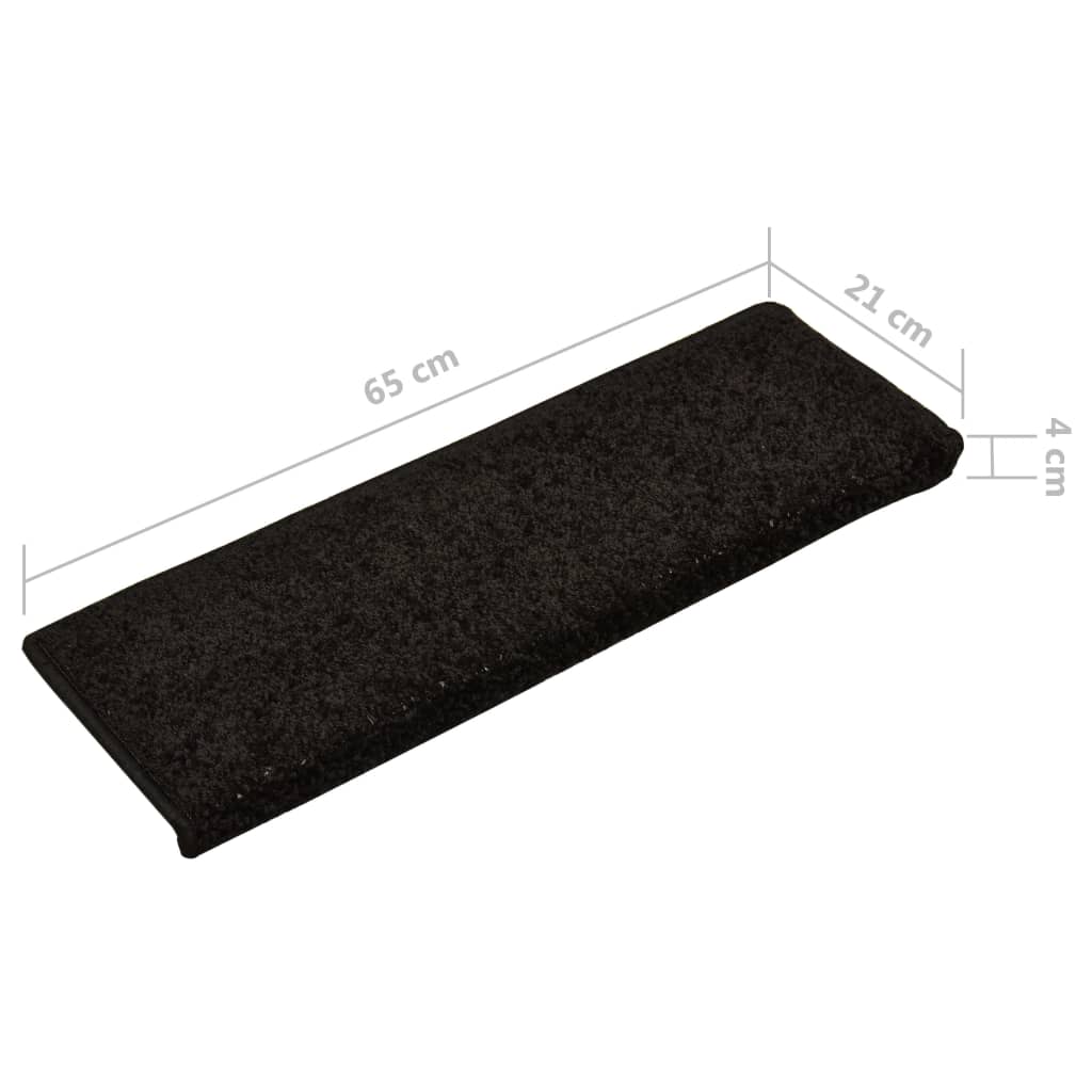 Porrasmatot 10 kpl 65x25 cm musta - Sisustajankoti.fi
